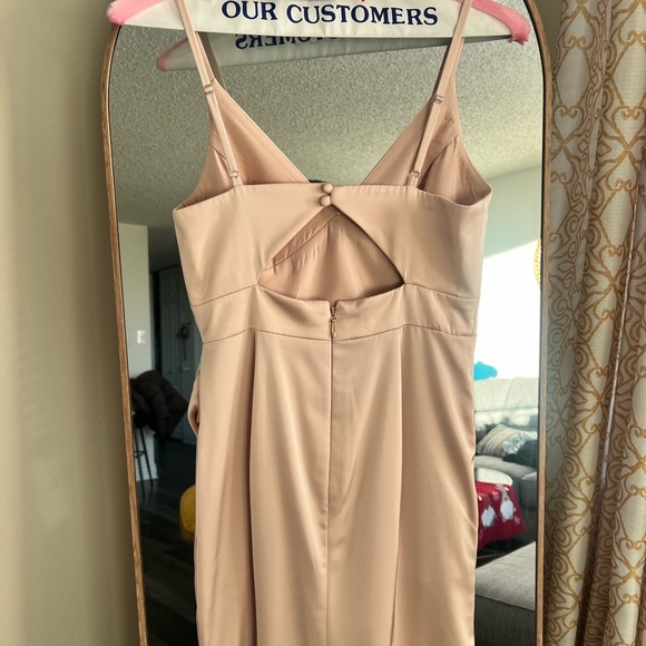 Azazie Shania Stretch Satin English Rose Bridesmaid Dress- A6 - Picture 9 of 10